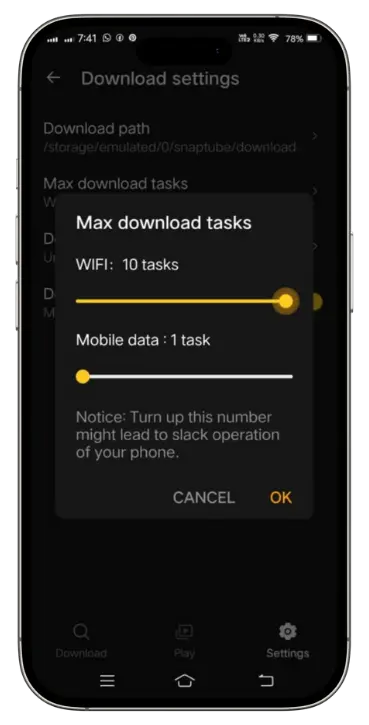 Baixar SnapTube APK Grátis - SnapTube Download Atualizado 5 Máximo de tarefas de download
